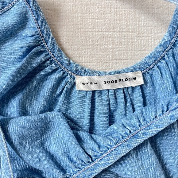 Soor Ploom chambray birdie 6Y - Picture 2 of 3